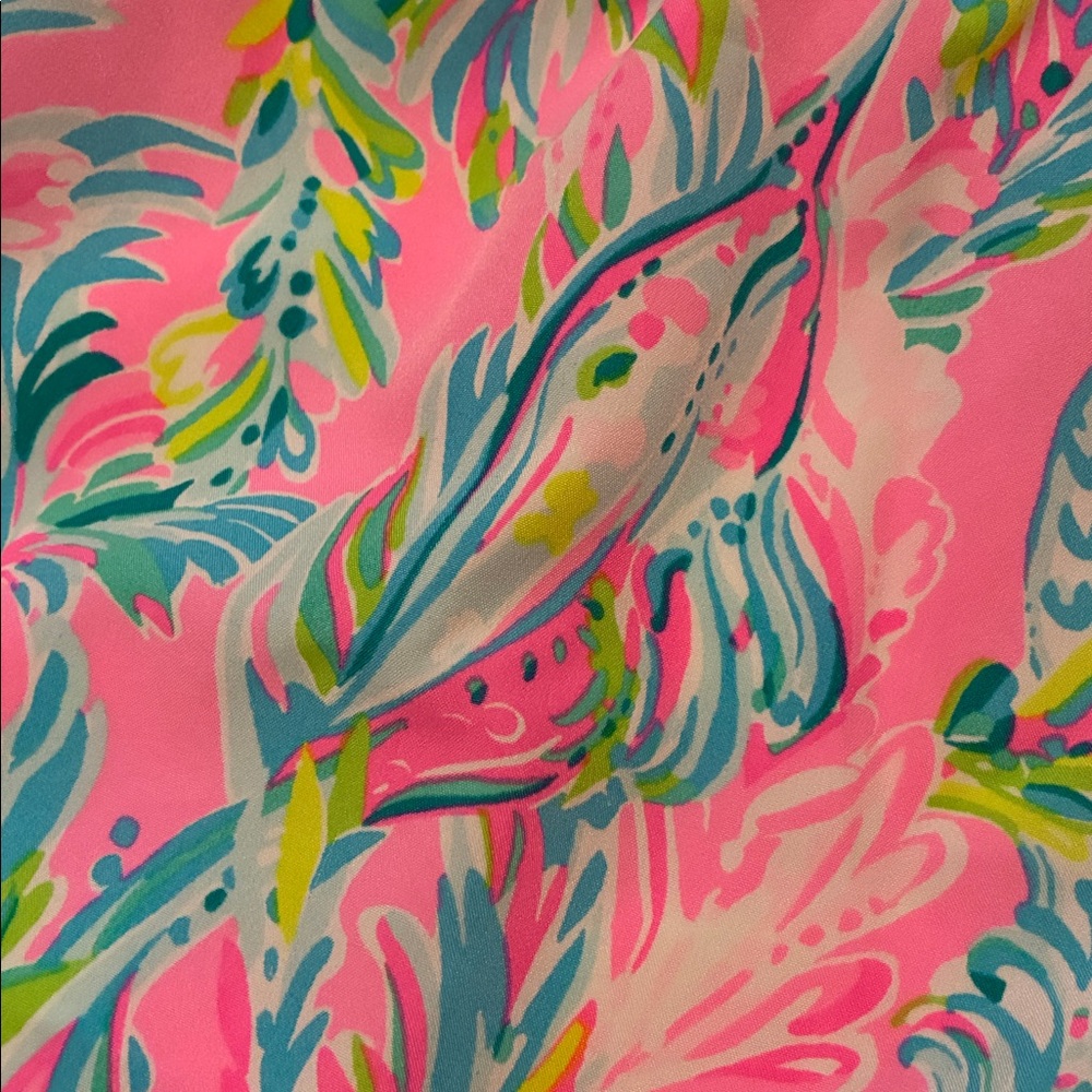 Lilly Pulitzer Pink and Green Kids Shorts - Picture 2 of 9